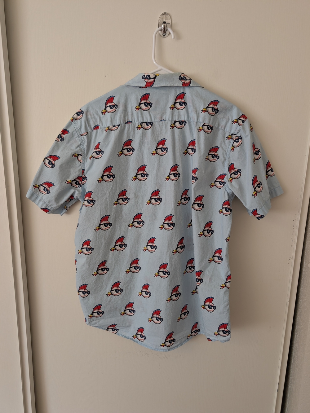 Baseballism Mens Large Blue Major League Wild Thing Button Down Shirt - Picture 6 of 8